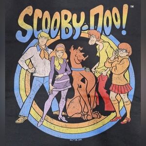 Scooby-Doo Graphic T Unisex/Adult Medium In Black Short Sleeve, New In Plastic
